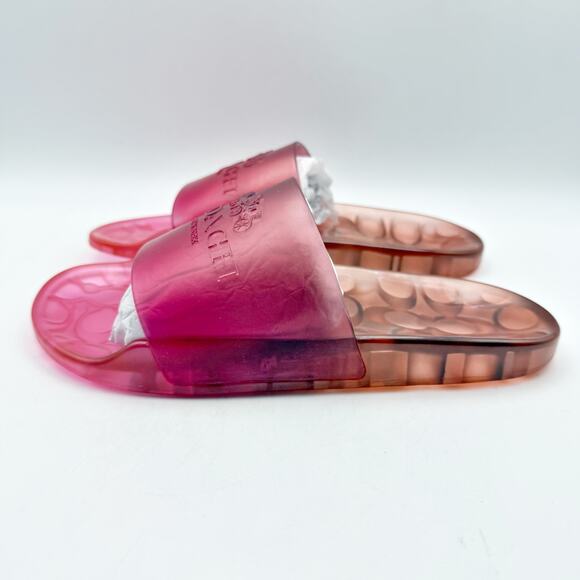 Coach Womens Ulyssa Jelly Sandals Slides US 5 EU 35.5 Pink EUC - Picture 8 of 13